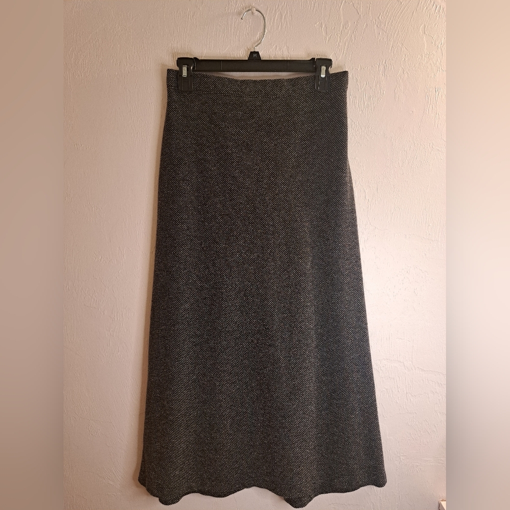 Liz Baker Vtg Pet Lg Long A-Line Tweed Skirt Dark Academia Goth Grunge Witchy